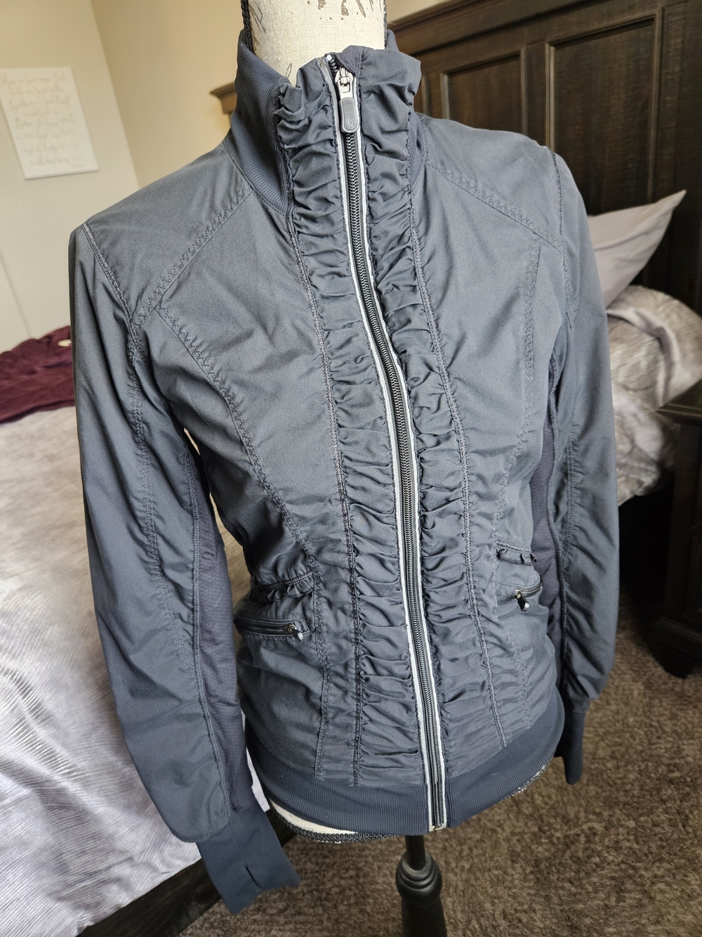 Lulumon Ruffled Zip Front Jacket